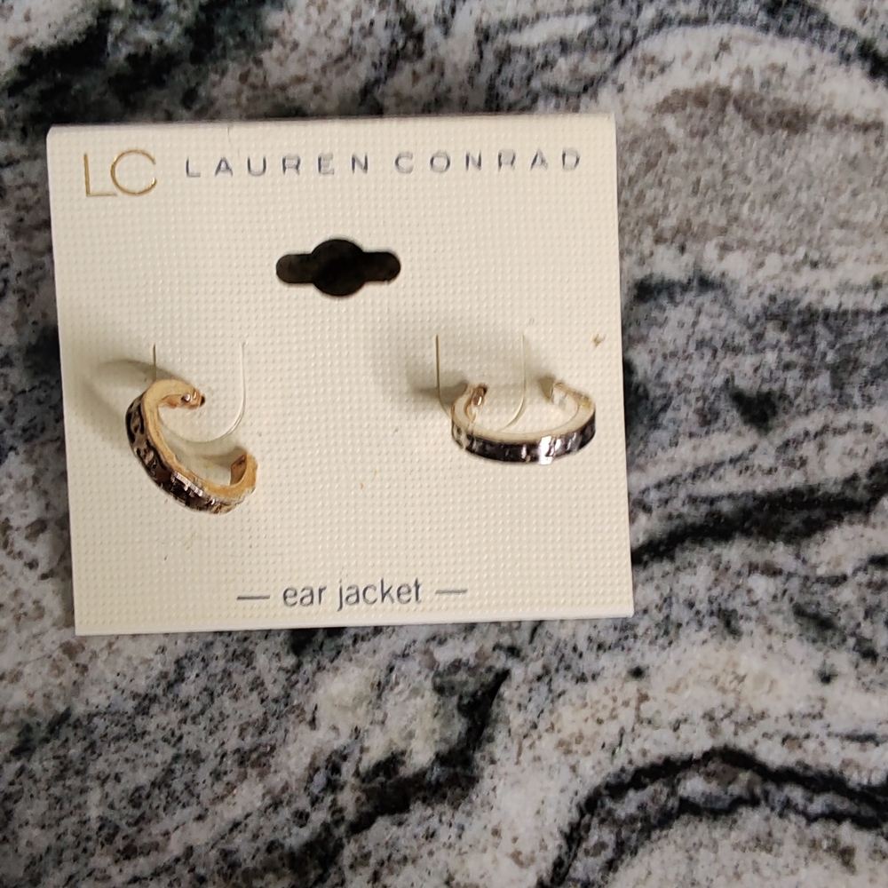 LC Lauren Conrad Gold Ear Jacket Earrings